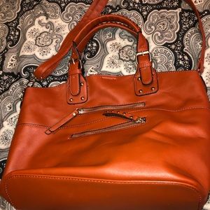 Aldo Orange/brown Shoulder purse